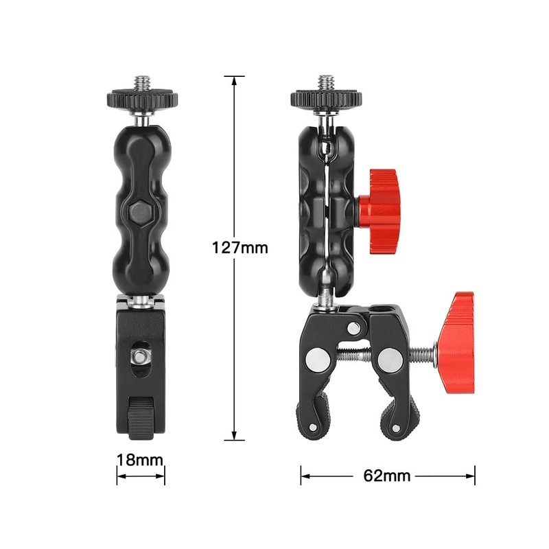 SZRIG Super Clamp 1/4" 20 Mini Ball Hand for Camera