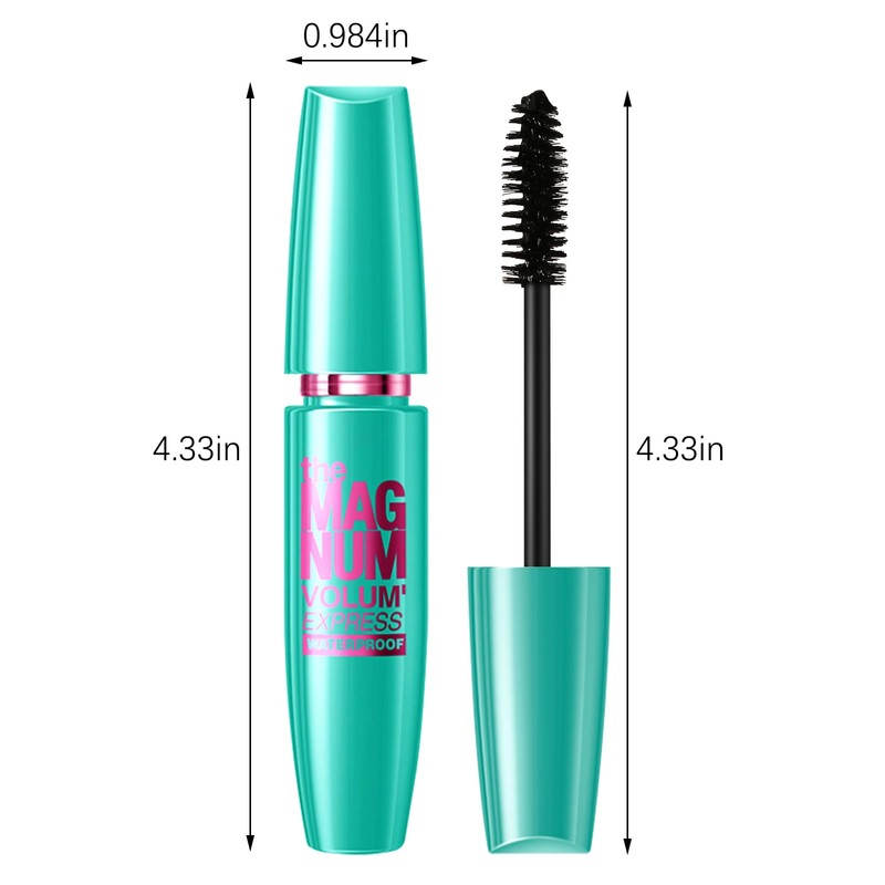 Boobeen 2pcs Waterproof Mascara Green, Volumizing and Lengthening Formula, Quick