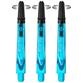 Harrows Darts Technology Carbon 360 Shafts, Rotating Carbon Top by Thor-Sports (midi, Aqua Blue)