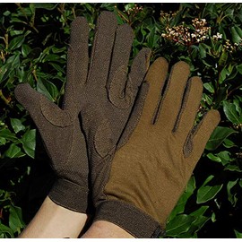 Rhinegold Cotton Pimple Gloves-X Large-Brown, Extra