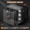 darkFlash ATX Mid-Tower PC Case with Screen, Three Side Glass,