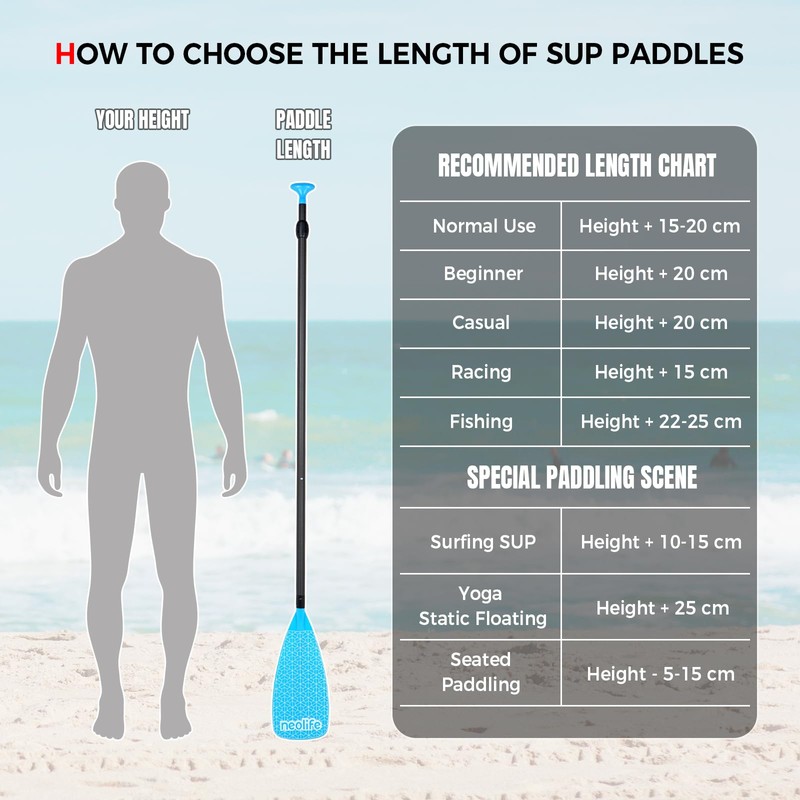 LINGVUM SUP Paddleboard Paddle, Adjustable Stand-Up Paddle Board Paddle