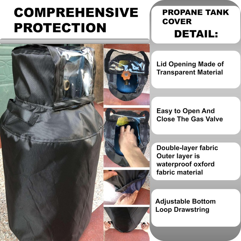 40 lb Propane Tank Cover， With 600D Waterproof, Dustproof Oxford