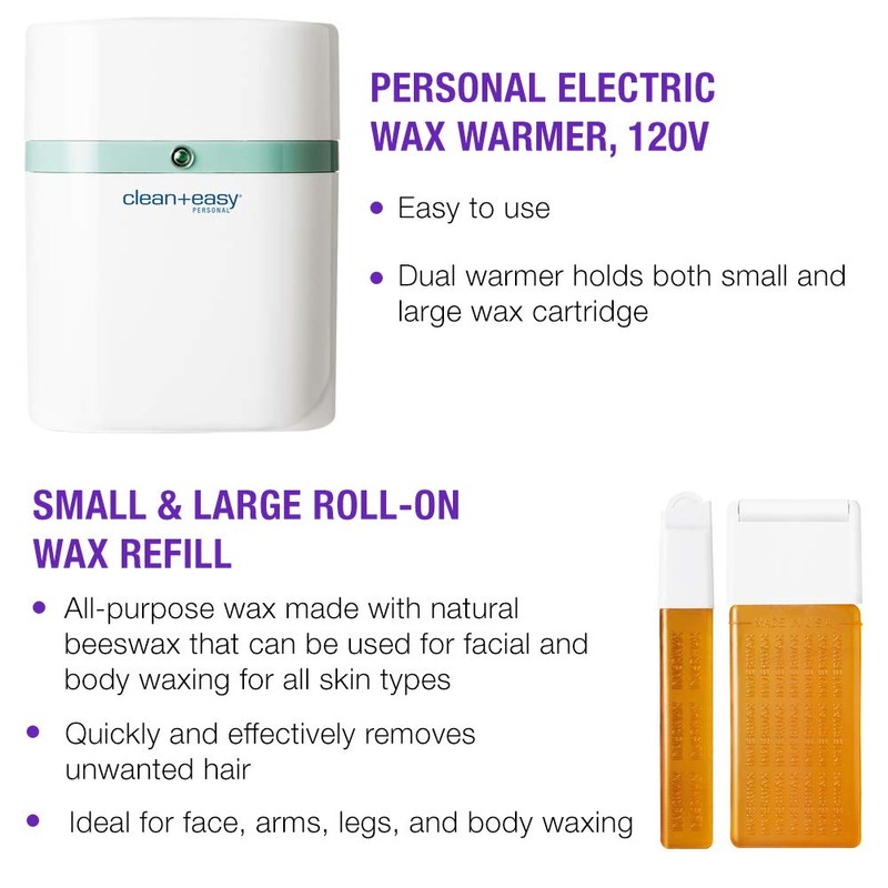 Clean + Easy Roll On Wax Kit – Hair Removal
