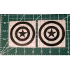Captain america shield decal 2 vinyl decal set