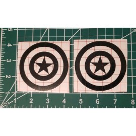 Captain america shield decal 2 vinyl decal set