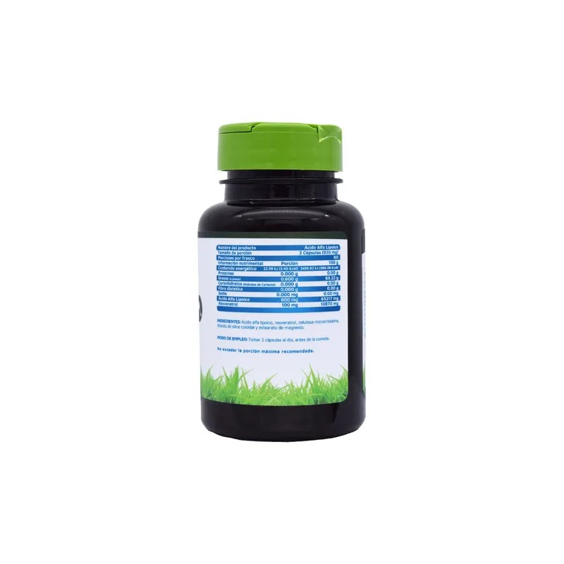 Acido Alfa Lipoico 60 Cápsulas Vidanat Suplemento Alimen Sabor Sin