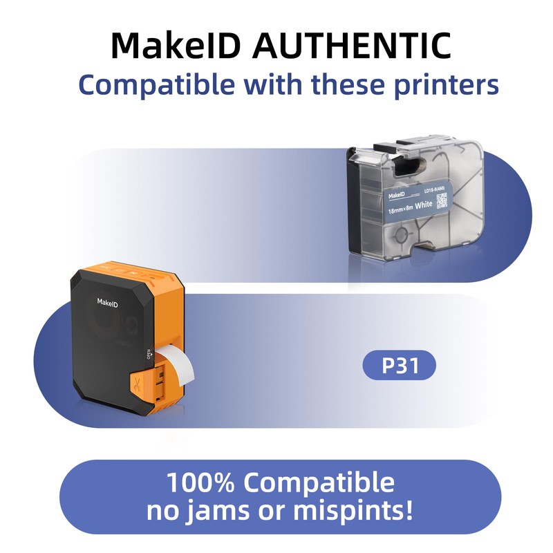 MakeID Multi-Purpose Nylon Label Cartridge for Wire Labeling, Terminal Blocks,