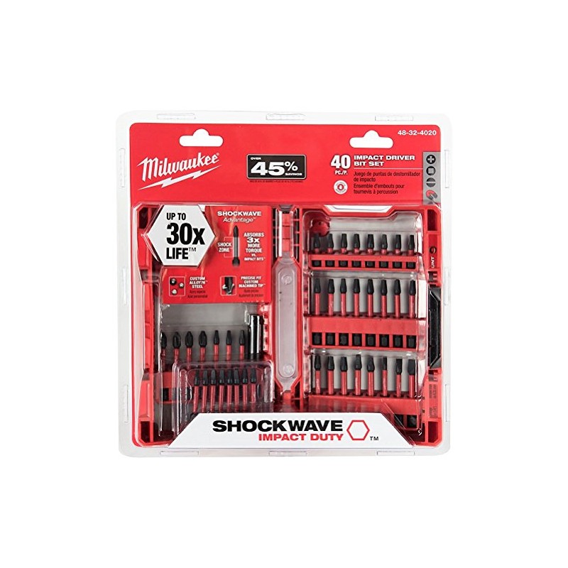 Milwaukee 40-Piece Shockwave Impact Driver Bit Set (48-32-4020)
