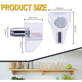 Wzenclave 50 Pcs Shelf Support Peg Clear Plastic Shelf Holder Peg Bracket Pin Furniture Shelf Holder Replacement Peg Supports Studs with Steel Pins Kitchen Cabinet Shelf Pegs for All Cabinet