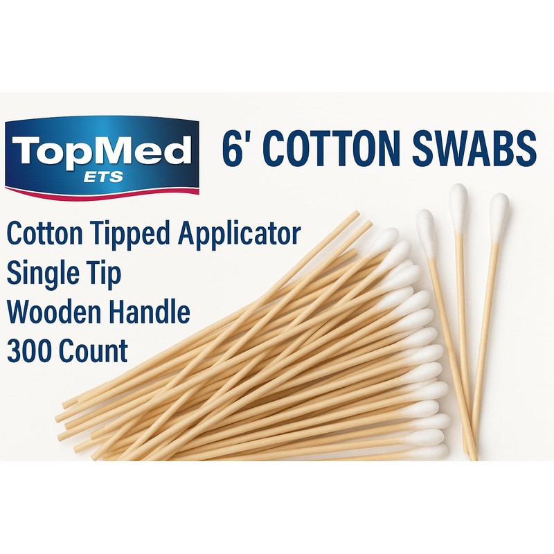 6“ Swabs Cotton Stick Cotton Tipped Applicator Single Tip with