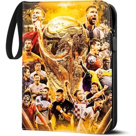 LYAILOOGXL Fussball Karten Sammelalbum 9 Fächer - 900 Karten Sammelkarten Album Fussball mit 50 PCS Abnehmbaren Hüllen - Sammelalbum Fußball Karten zum Sammeln und Tauschen