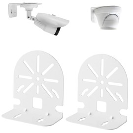 NVRTTRR 2 Pack L-Shape Dome Camera Mounting Bracket, Metal, White, Corner Mount