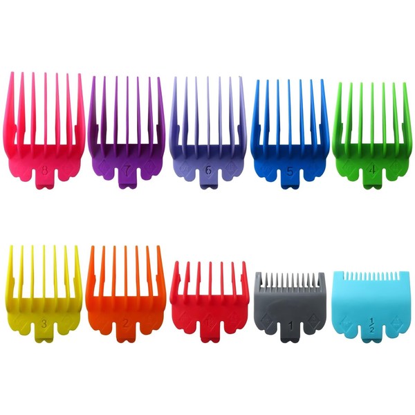 10 Pack Clipper Guards Set Replacement Fits for Rechargeable Clipper
