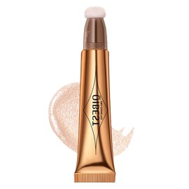 Barra de contorno de crema | Liquid Contour Beauty Wand | Iluminador en barra a prueba de agua con punta de esponja | Maquillaje facial en 3D fácil de crear