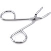 Silver Stainless Steel Eyebrow Scissors,Elbow Pliers Clip Scissors,Flat Tip Tweezers