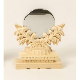 Moa Feteli（モアフェティ） 神具 神鏡 上彫り 2寸 木製