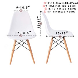 Nyxarx Dining Room Shell Side Chair Covers Reusable Eames Chair Slipcovers Eiffel Inspired DSW Elasti Chair Cover Lounge Armless Tulip Chair Protector Set of 6,Camel