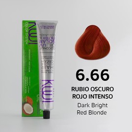Kuul System Hair Color Cream  Kuul Tintes en crema 94 Tonos 94 Shades FUNNY COLORS Hair Dye Haircare Oil Neon Nourishing  3 oz.:_6.66 - Dark Bright Red Blonde