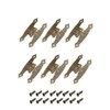 Ncheli 6 x Antique Hinges, Decorative Cupboard Hinge Bronze Retro