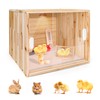 Wooden Chicken Brooder Box,Large Size, 15.74"x11.81"x 11.81", Brooder Box for