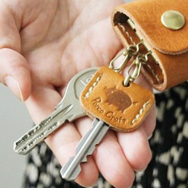 Polcolosso Craft Key Cover, Original Tochigi Leather, Made in Japan, Genuine Leather, Black