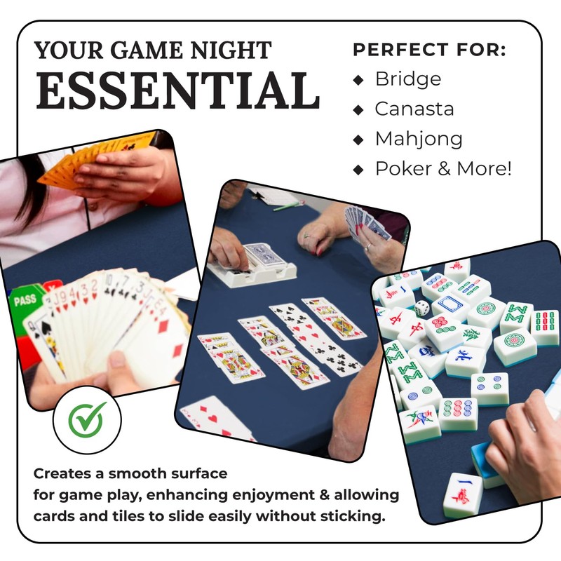 Sanders Classics Card Table Covers-54 Square (Navy)