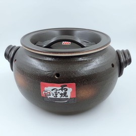 Imotaro Stone-Grilled Pot, with Natural Stones, Ceramic, Banko Ware, Banko Ware, Stone Grilled Potato Pot, For Home Use, With Stones, Potato Pot, Yakimo, Yakimo, Made in Japan, Direct Fire, Modern, Black, Gift, Yakimono