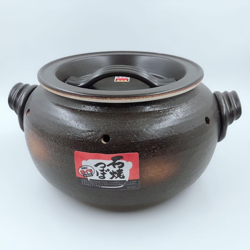 Imotaro Stone-Grilled Pot, with Natural Stones, Ceramic, Banko Ware, Banko