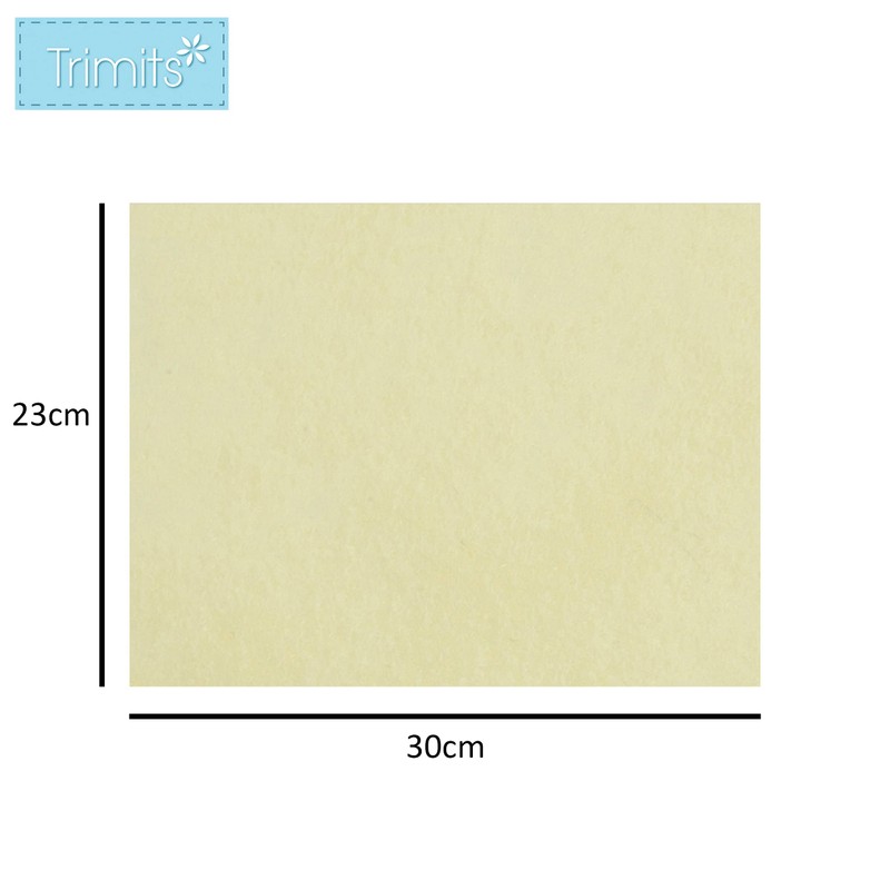 Trimits Craft Felt, 10 Pack, Cream