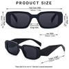 KamQen 2 Pieces Y2K Rectangle Sunglasses for Women Men Trendy