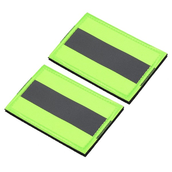 PATIKIL Reflective Patch 2x3", 2 Pcs Hook and Loop Fastener
