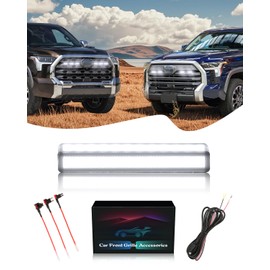 TBHOO Front Grille LED Lights for Toyota Tundra 2025 2024-2019 Accessories Raptor Style Grill Trim Warning Lights (White Lights, 4)
