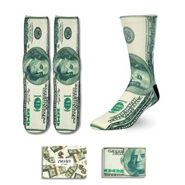 Zmart 100 Dollar Gifts - Money Cash Gifts Ideas, Stock Market Gifts, Accountant Gifts For Women Men, Dollar Stocking Stuffers, Money Socks Accountant Socks