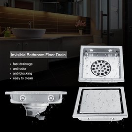 Edelstahl Bodenablauf Dusche Quadrat Duschablauf geruchsneutral Waste Gate Duschabfluss Home Badezimmer Küche