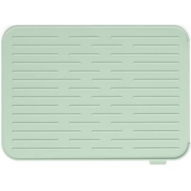 Brabantia Sinkside Silicone Dish Pot Drying Mat (Jade Green) Soft, Non-Slip Kitchen Counter Sink Top Drainer for Dishwashing