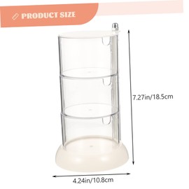 MAGICLULU Rotatable Makeup Organizer for Cotton Swabs and Powder Multi Beauty Storage Box for Vanity and Bathroom Use Makeup