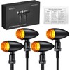 Justech 4 PCS Motorcycle Indicators Amber, Universal Turn Signal Lights