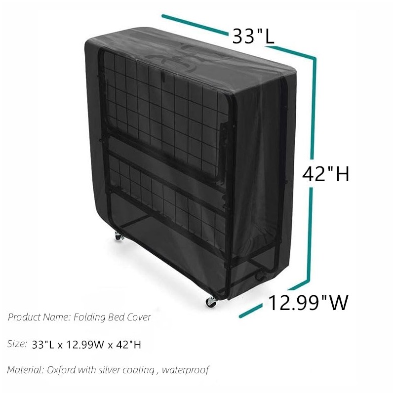Sanseenia Rollaway Bed Cover, Waterproof and Dustproof Folding Bed Storage