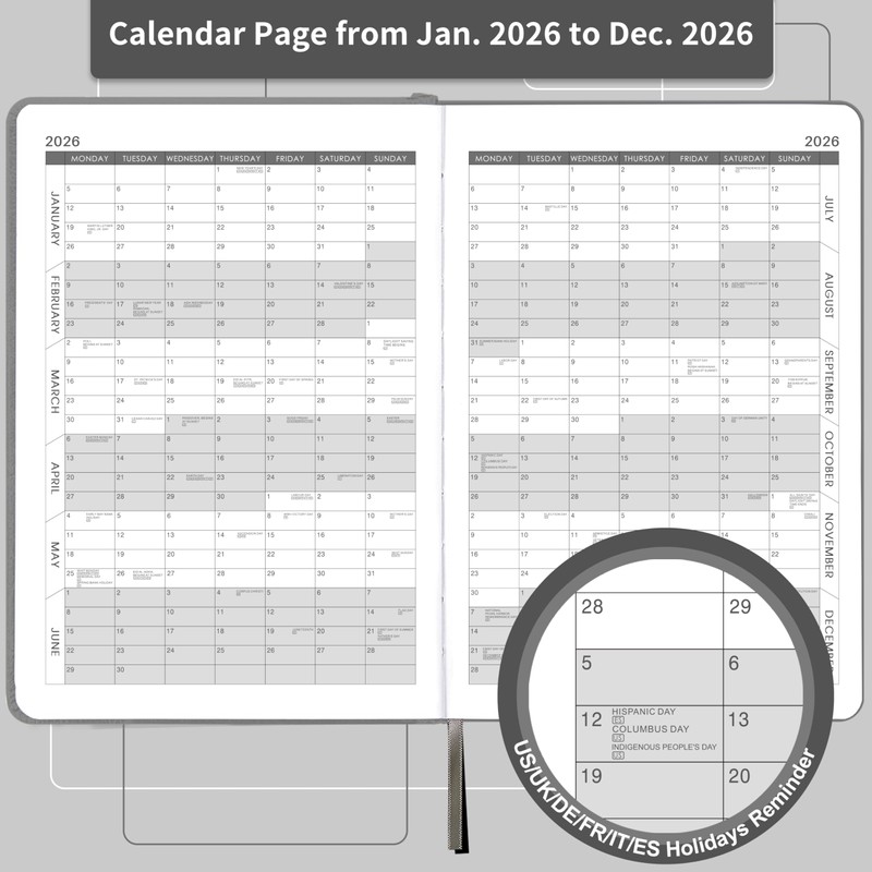 2026 Diary - 2026 Daily Planner from January - December