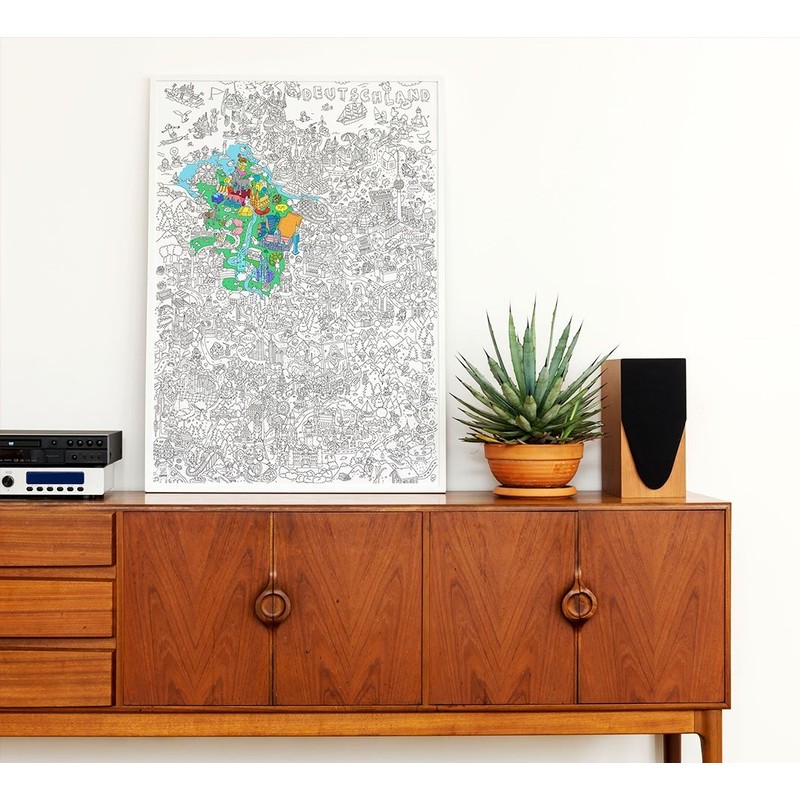 OMY Giant Coloring Poster 70 x 100, Deutschland: Riesenposter zum