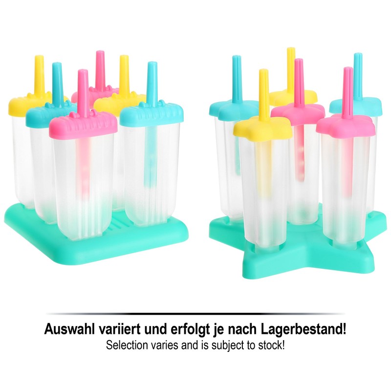 com-four® 2 x Ice Cream Moulds for 12 Servings of