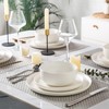 AmorArc Ceramic Dinnerware Sets, Wavy Rim Stoneware Plates and Bowls