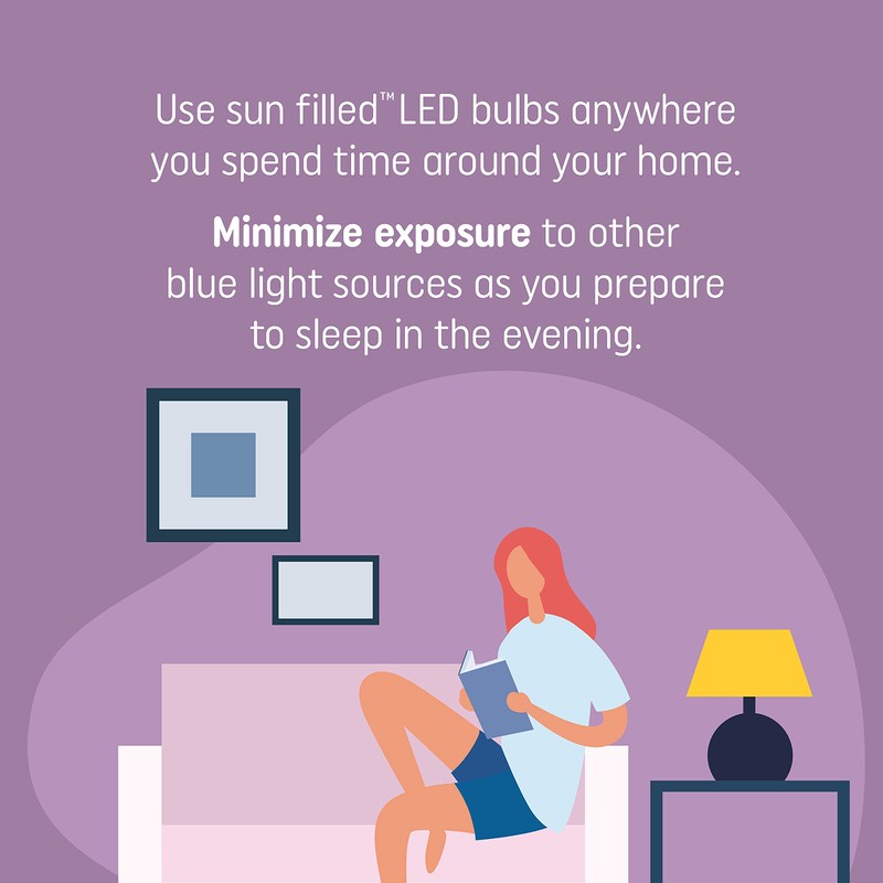 GE Lighting Sun Filled LED Light Bulb, 60 Watt Replacement,