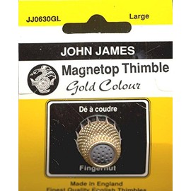 Colonial Needle JJ0630GL Magnet Top Thimble, Large, Gold