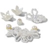 Crocs White Pearl Beads, Pack of 5
