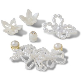 Crocs White Pearl Beads, Pack of 5