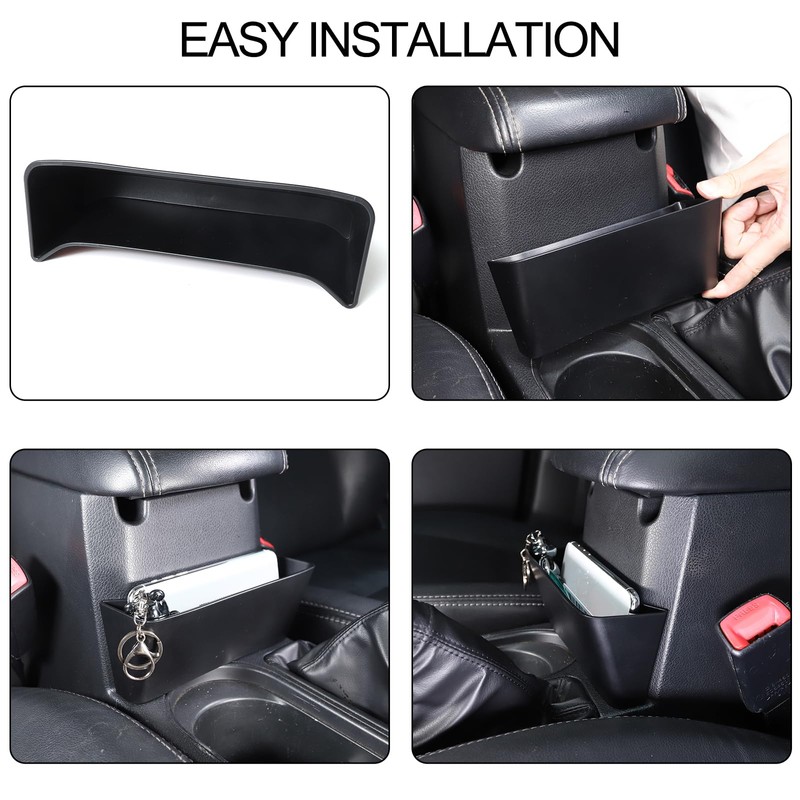Aotumcer Center Console Sunglasses Holder Armrest Box Black Eyeglasses Storage