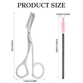 Eyebrow Scissors for Women,Eyebrow Scissors with Comb,Stainless Steels Eyebrow Trimmer Scissors and Cleaning Brush Eyebrow Trimming Kit for Women Men