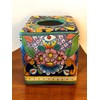 Handmade Talavera Square Tissue Holder – Vibrant Ceramic Tissue Box,